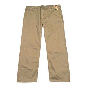 LEVI'S JEANS 505 MEN'S Size 50X34 Regular Straight Leg Stretch Khaki NWT